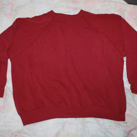 Men's Red Long Sleeve Pullover Sweater Blank Tag - Picture 7 of 7